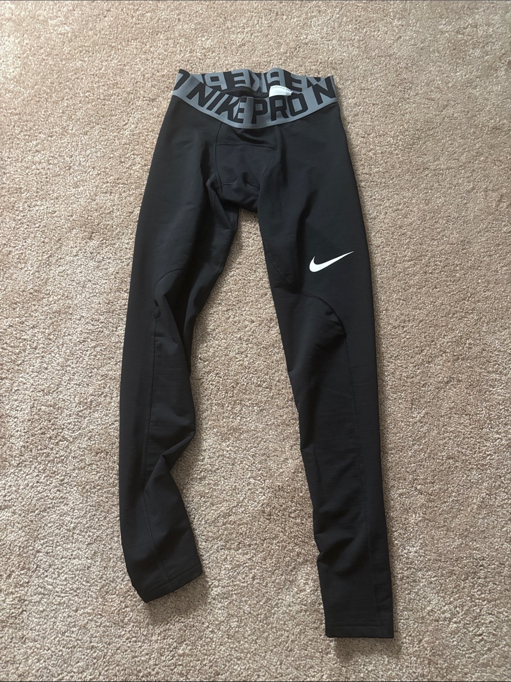 Nike Pro Black & Gray Adult Small Pro Compression Leggings